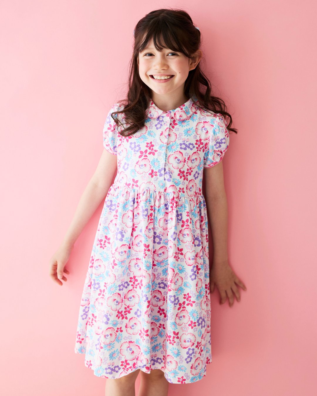 RachelRiley★Pink Floral Jersey Dress(2y~10y)の画像