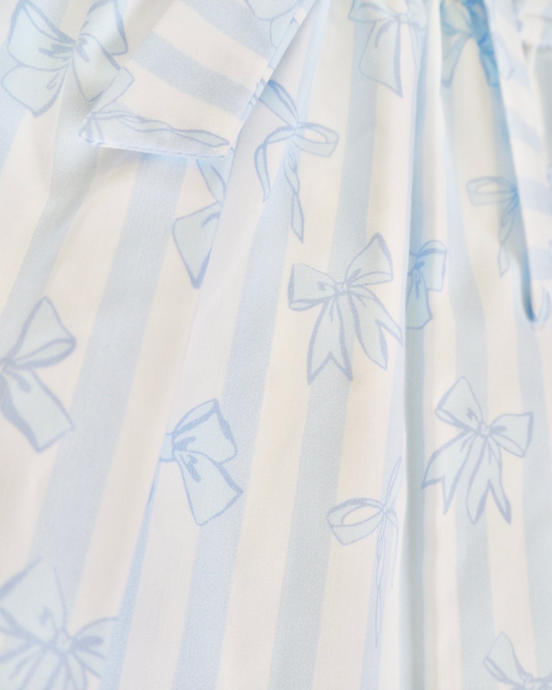 MICHELL×Puromimo★Water Blue Stripe ribbon Dress(2A~10A)の画像