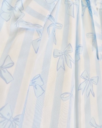 MICHELL×Puromimo★Water Blue Stripe ribbon Dress(2A~10A)の画像