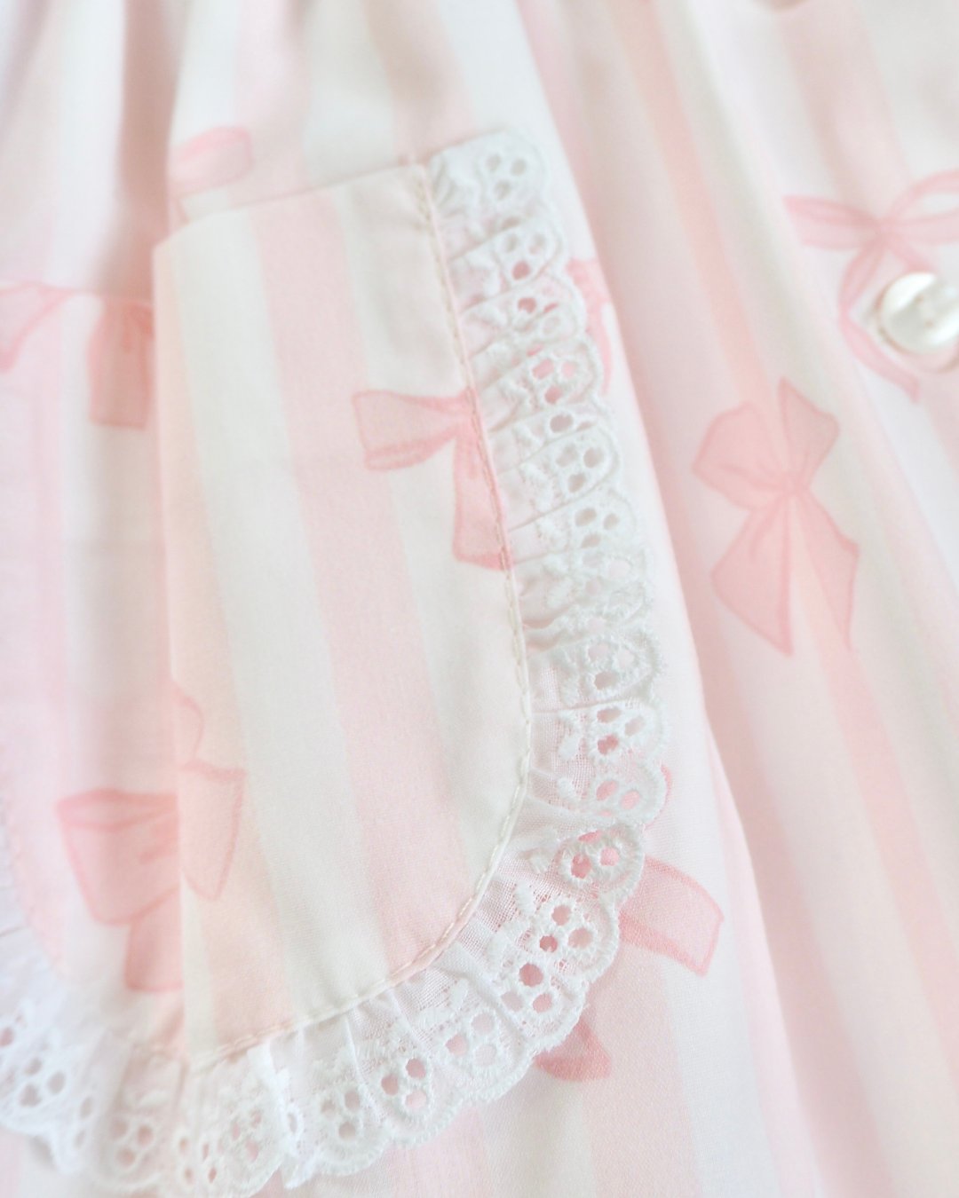 MICHELL×Puromimo★Dorry Pink Stripe Bow Dress(2A~10A)の画像