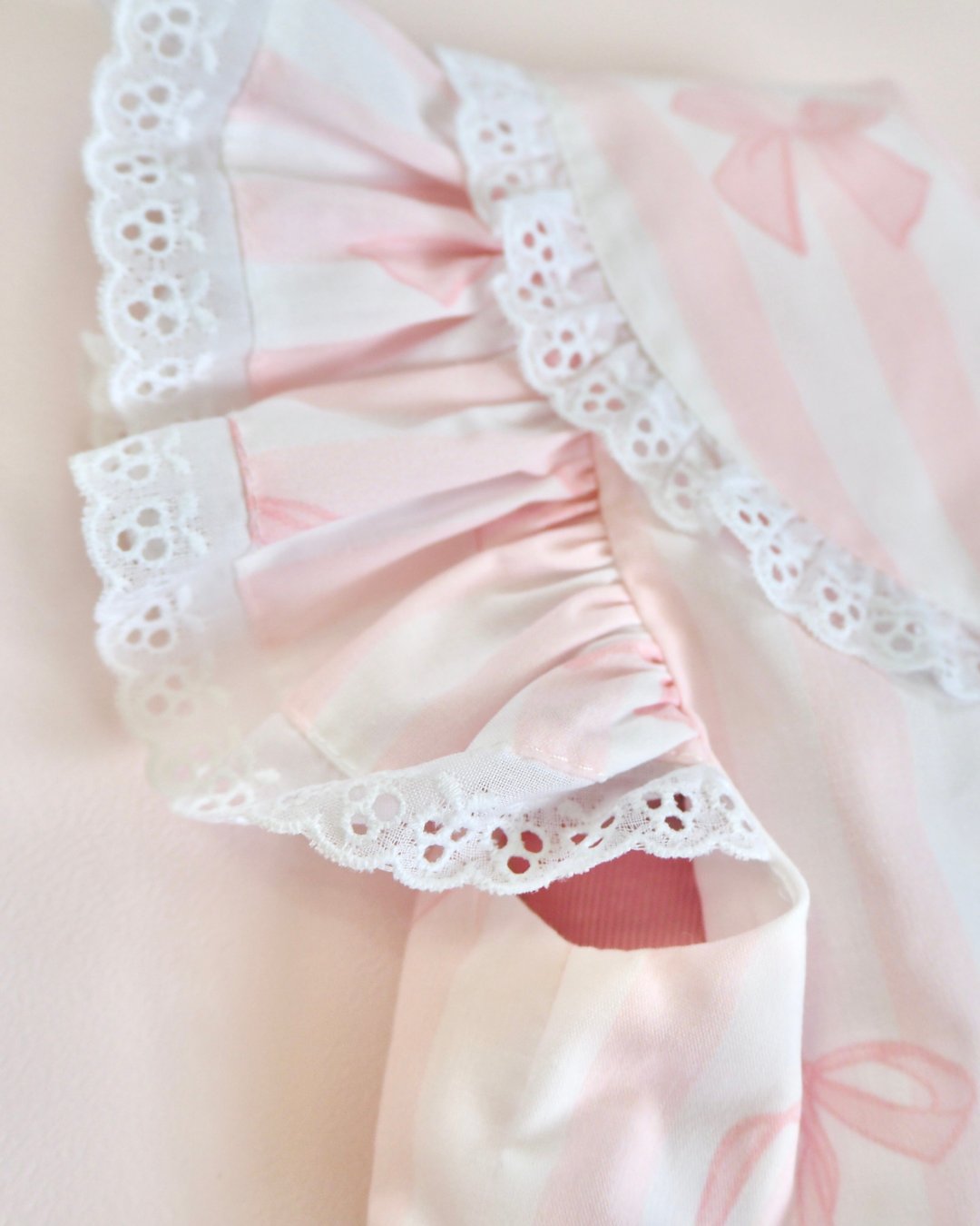 MICHELL×Puromimo★Dorry Pink Stripe Bow Dress(2A~10A)の画像