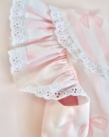 MICHELL×Puromimo★Dorry Pink Stripe Bow Dress(2A~10A)の画像