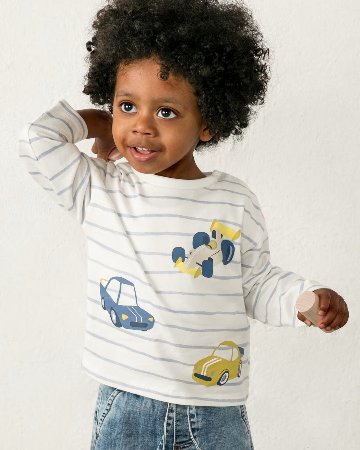 Mayoral★Cars Stripe T-shirt(12ｍ～4y)の画像