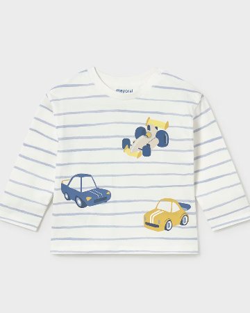 Mayoral★Cars Stripe T-shirt(12ｍ～4y)の画像