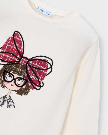 Mayoral★Big Ribbon Girl T-shirt(2y~10y)の画像