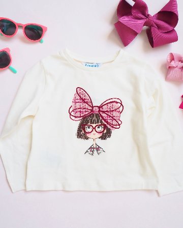 Mayoral★Big Ribbon Girl T-shirt(2y~10y)の画像