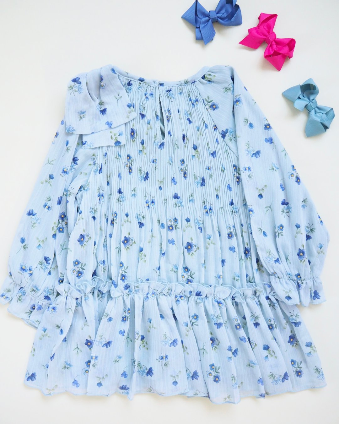 Mayoral★Anis Pleated Aqua Dress(2y~10y)の画像