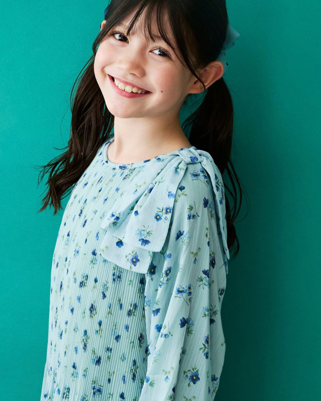 Mayoral★Anis Pleated Aqua Dress(2y~10y)の画像