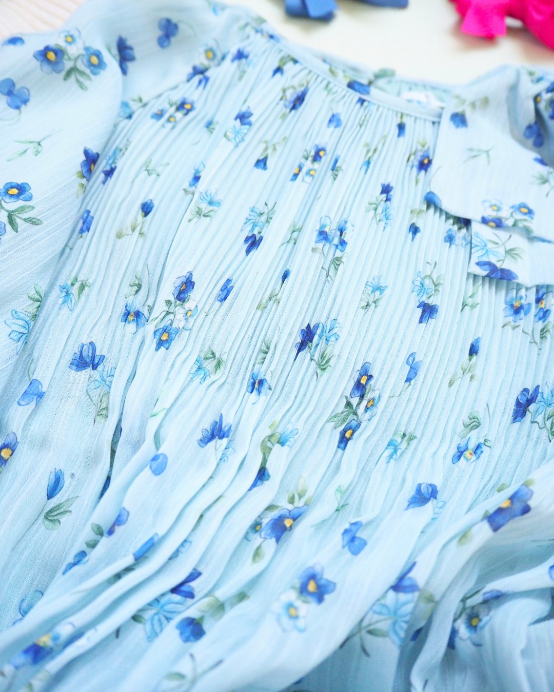Mayoral★Anis Pleated Aqua Dress(2y~10y)の画像