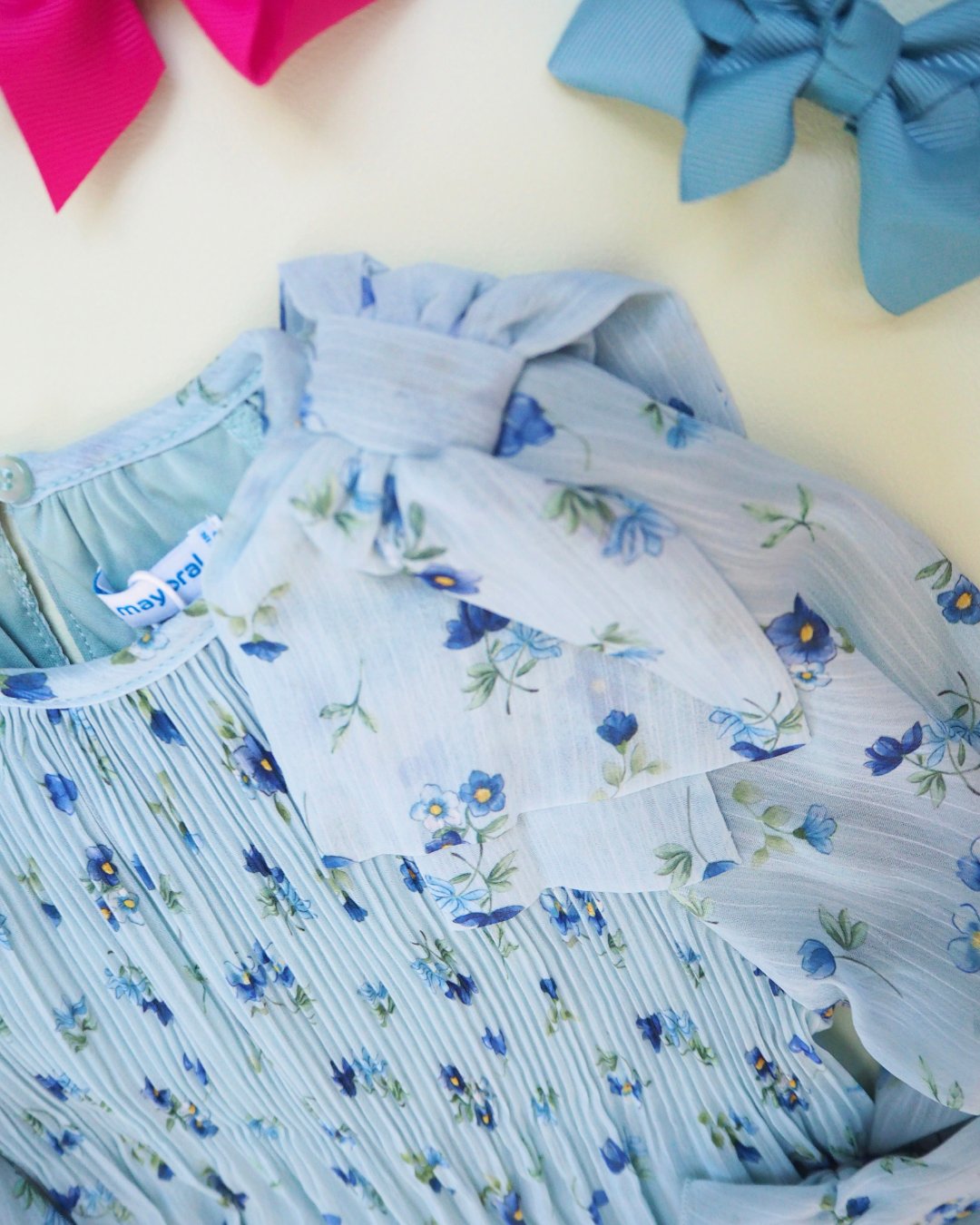 Mayoral★Anis Pleated Aqua Dress(2y~10y)の画像