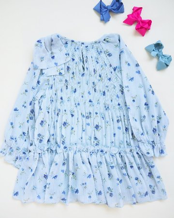 Mayoral★Anis Pleated Aqua Dress(2y~10y)の画像