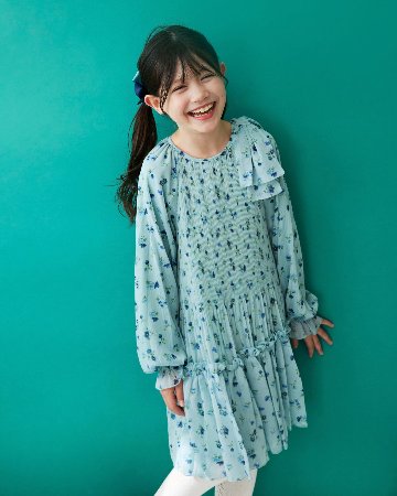 Mayoral★Anis Pleated Aqua Dress(2y~10y)の画像