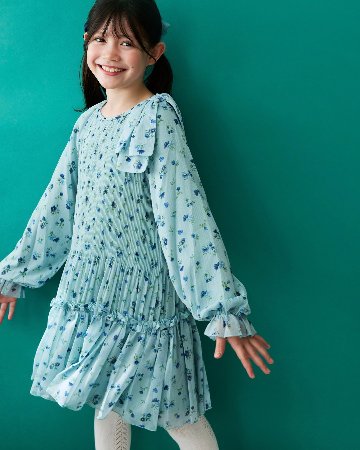 Mayoral★Anis Pleated Aqua Dress(2y~10y)の画像