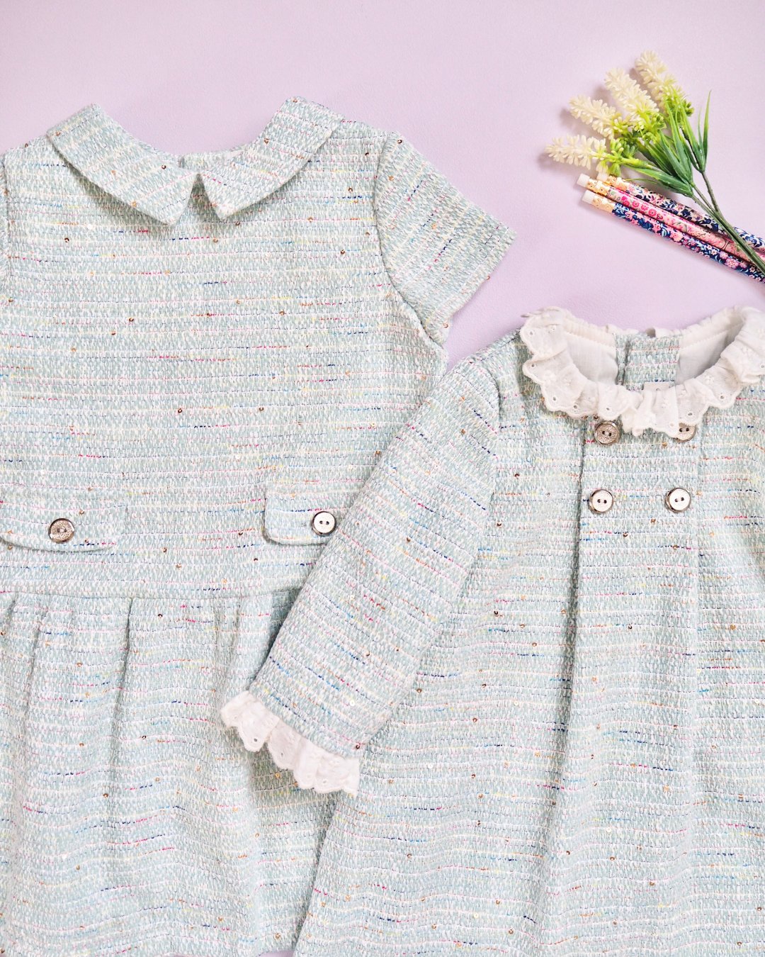 FinaEjerique★Water Tweed A-line Dress (12m~6A)の画像