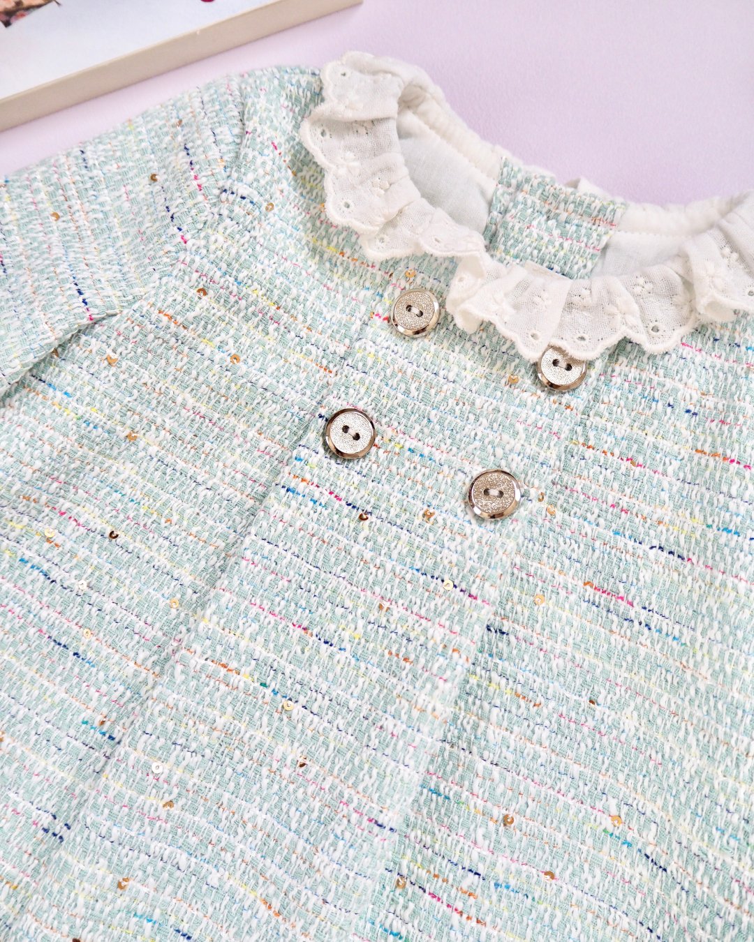 FinaEjerique★Water Tweed A-line Dress (12m~6A)の画像