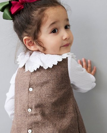 FinaEjerique★Herringbone Pinafore Dress (12m~6A)の画像