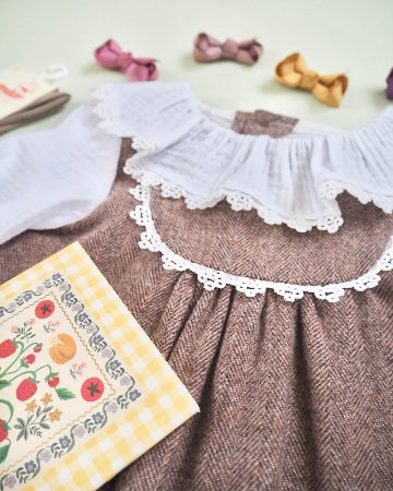 FinaEjerique★Herringbone Pinafore Dress (12m~6A)の画像