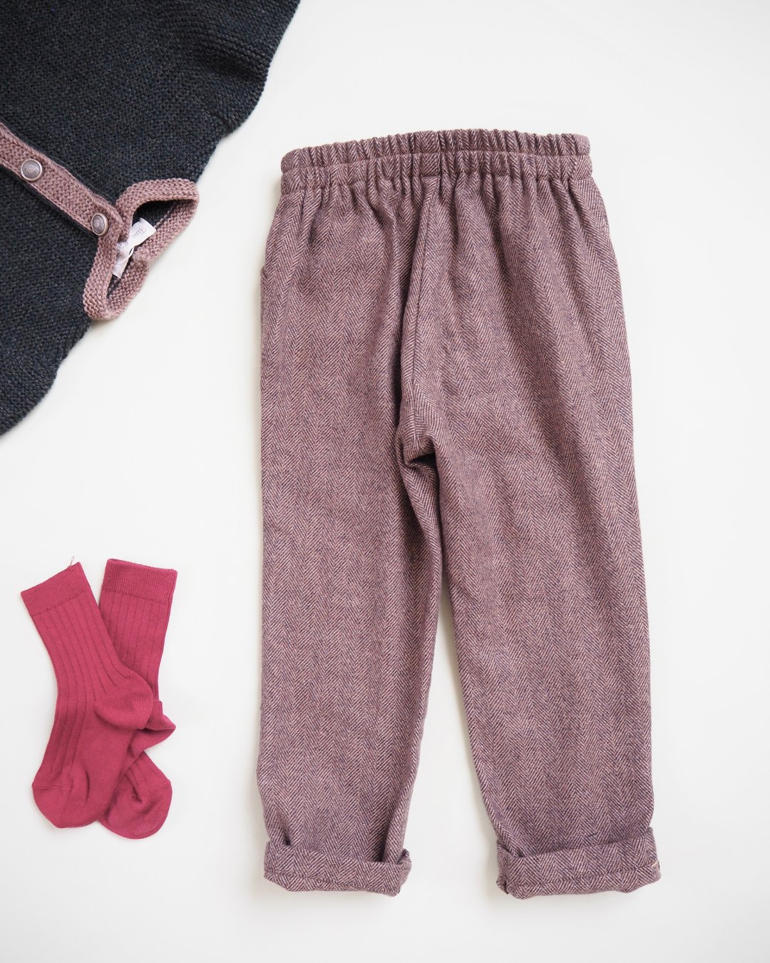 FinaEjerique★Herringbone Boys Trosers(12m~6A)の画像