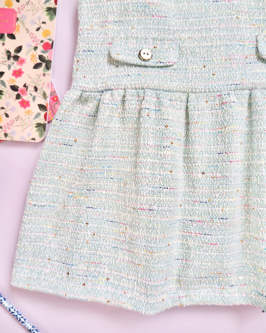 FinaEjerique★Water Tweed Dropped waist Dress (4A~12A)の画像