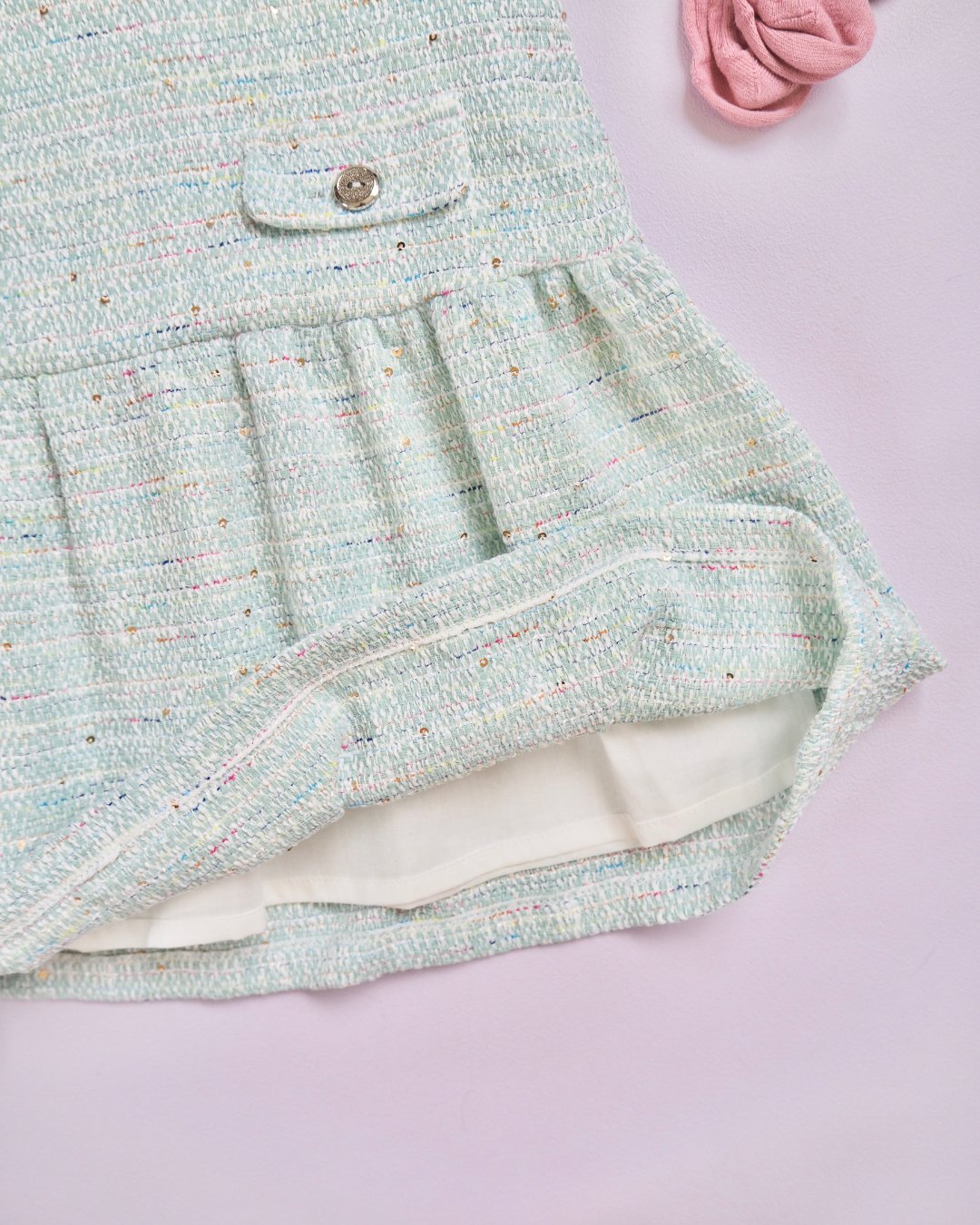 FinaEjerique★Water Tweed Dropped waist Dress (4A~12A)の画像