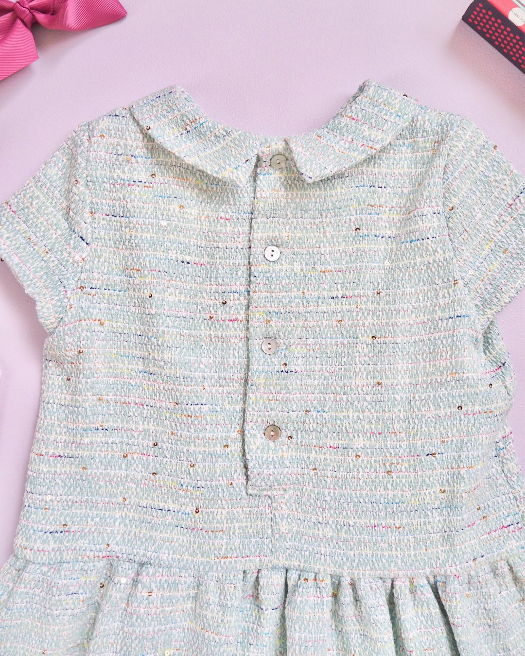 FinaEjerique★Water Tweed Dropped waist Dress (4A~12A)の画像
