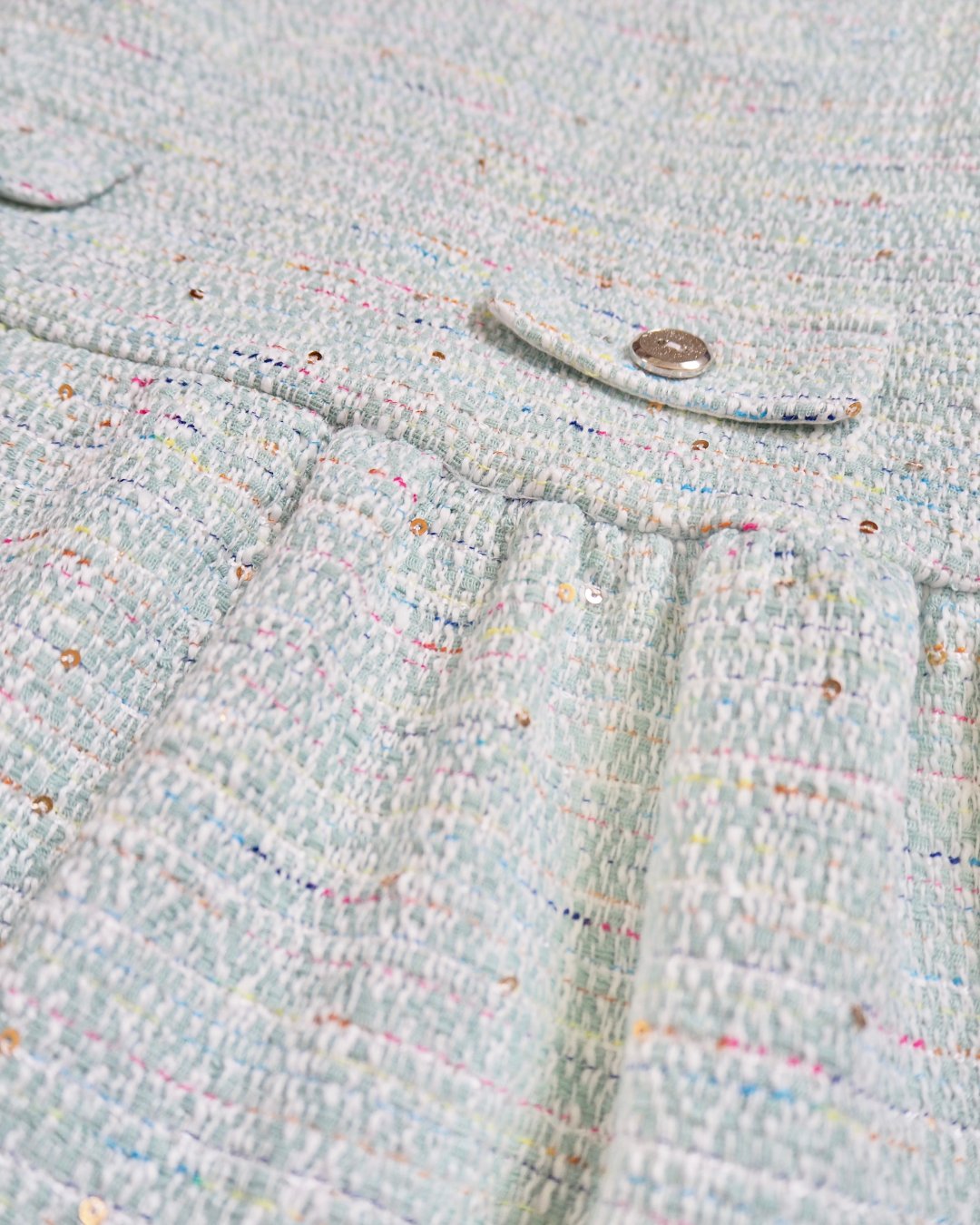 FinaEjerique★Water Tweed Dropped waist Dress (4A~12A)の画像