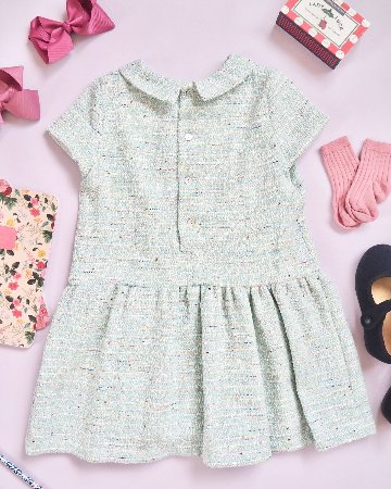 FinaEjerique★Water Tweed Dropped waist Dress (4A~12A)の画像