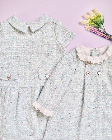 FinaEjerique★Water Tweed Dropped waist Dress (4A~12A)の画像