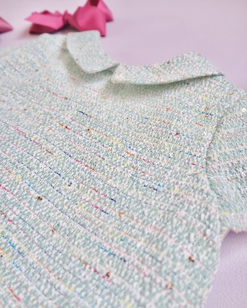 FinaEjerique★Water Tweed Dropped waist Dress (4A~12A)の画像