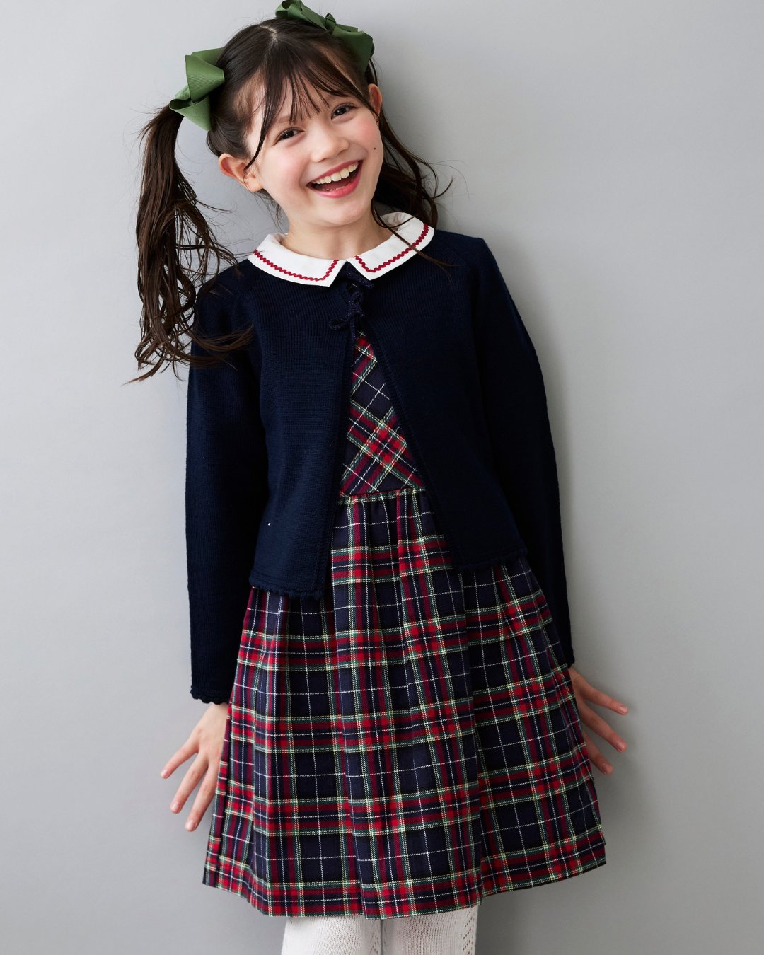 FinaEjerique★Burgundy Tartan Dress (2A~12A)の画像
