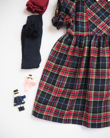 FinaEjerique★Burgundy Tartan Dress (2A~12A)の画像