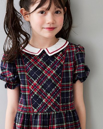 FinaEjerique★Burgundy Tartan Dress (2A~12A)の画像