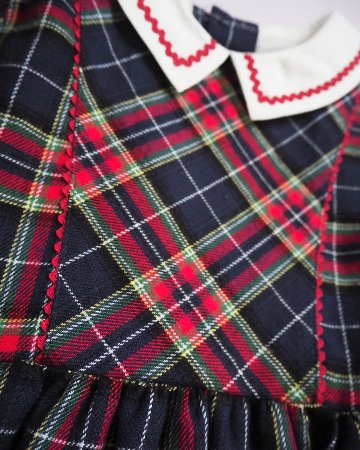 FinaEjerique★Burgundy Tartan Dress (2A~12A)の画像
