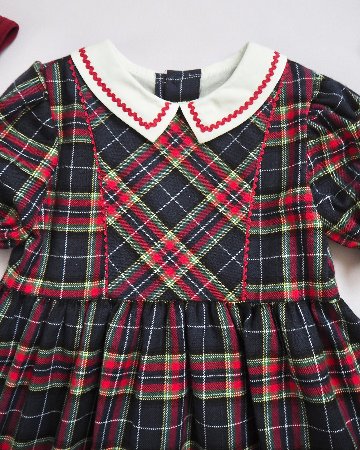 FinaEjerique★Burgundy Tartan Dress (2A~12A)の画像