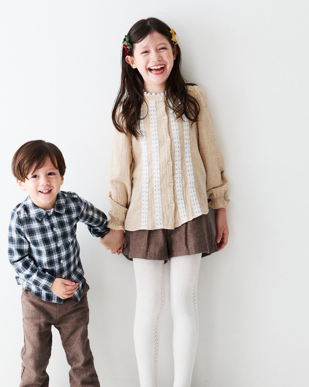 FinaEjerique★Girls Beige Lacy Blouse(4A~12A)の画像
