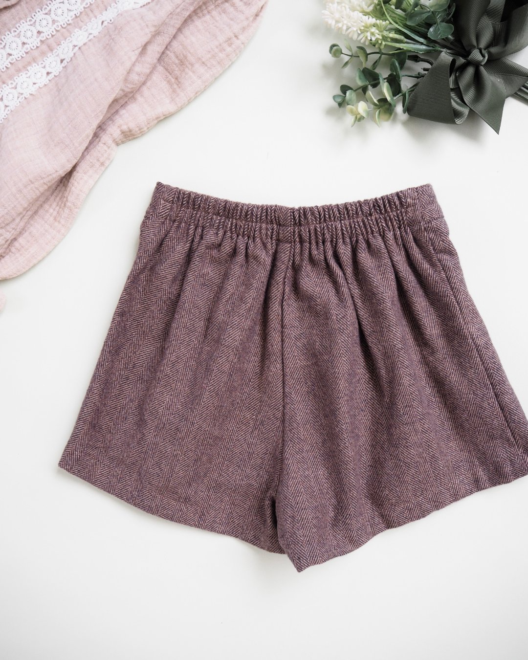 FinaEjerique★Herringbone Girls Shorts(4A~12A)の画像