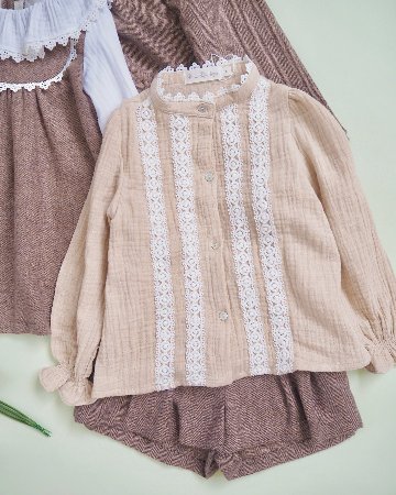 FinaEjerique★Herringbone Girls Shorts(4A~12A)の画像