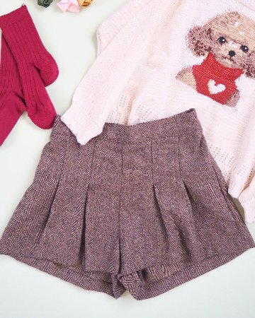 FinaEjerique★Herringbone Girls Shorts(4A~12A)の画像