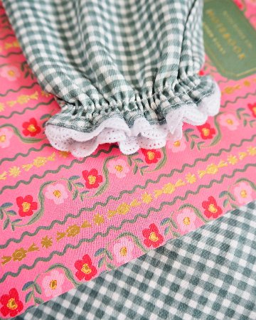 pi&pa★Vichy Matcha Bishop Dress(18m~8A)の画像