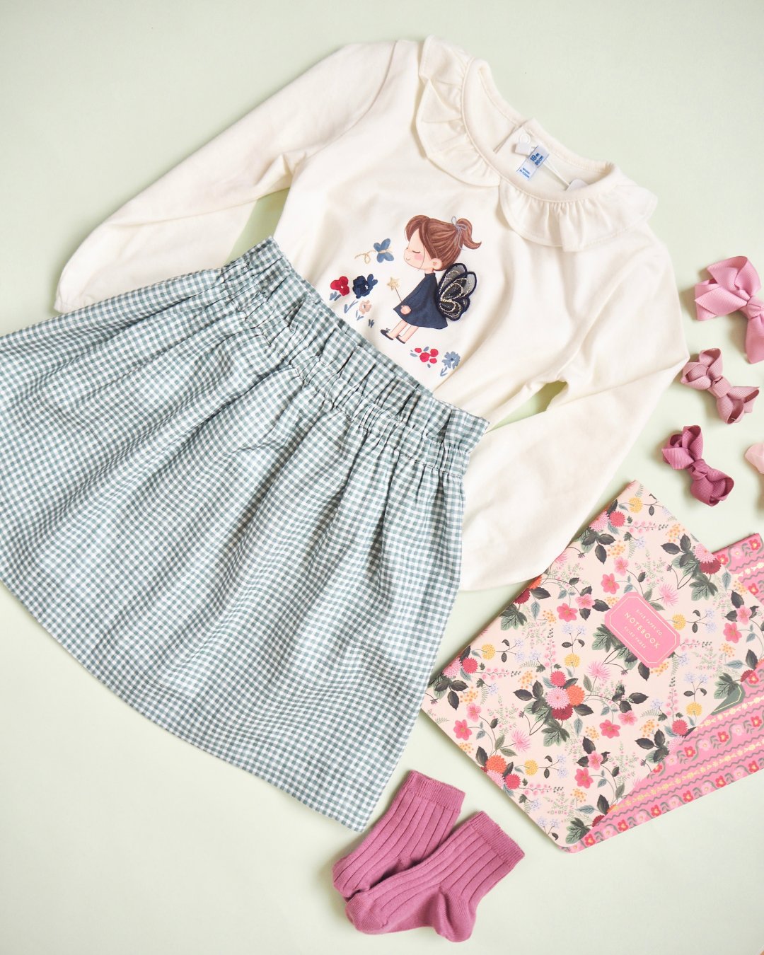 pi&pa★Vicky Matcha Girl Skirt(4A~10A)の画像
