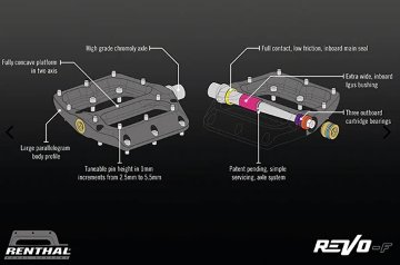 「Renthal Revo-F Pedal」 / レンサル レボ エフ ペダル [ゴールド] の画像