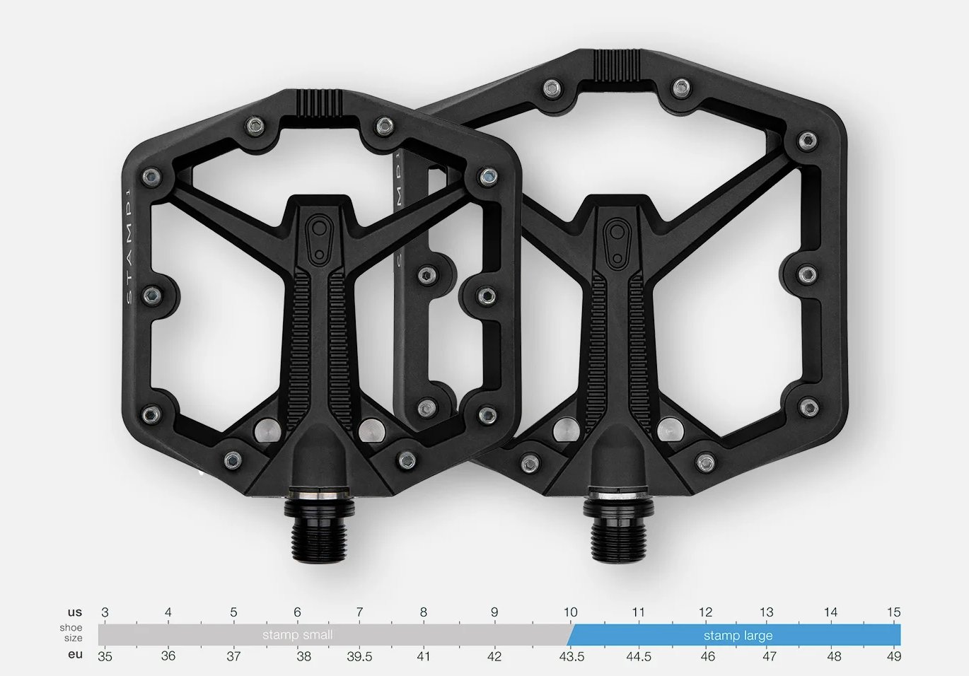 crankbrothers Peda / STAMP 1(GEN.2) LARGE / ブラック / 樹脂ボディ クランクブラザーズ ペダルの画像