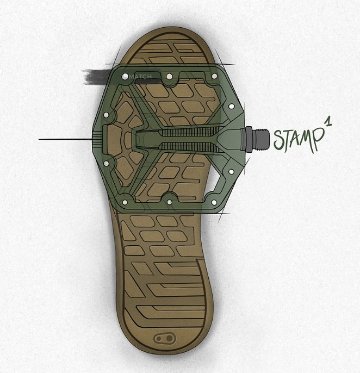 crankbrothers Peda / STAMP 1(GEN.2) LARGE / ブラック / 樹脂ボディ クランクブラザーズ ペダルの画像