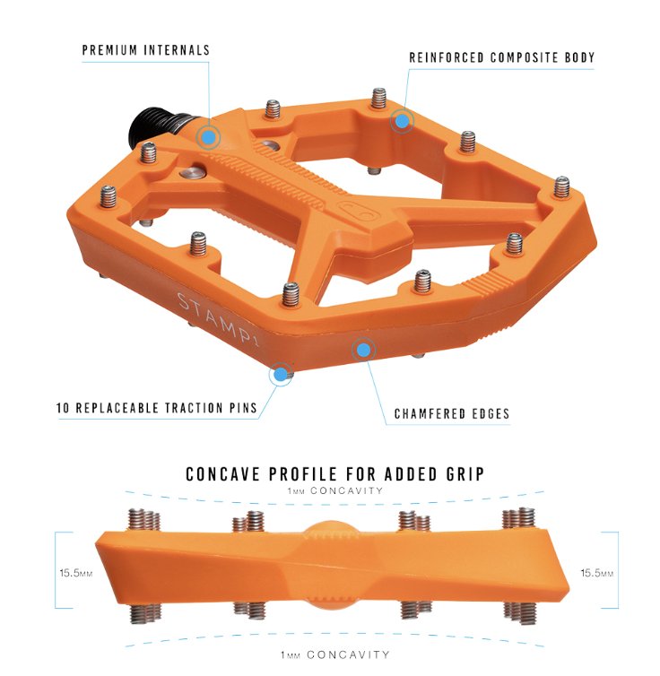 crankbrothers Peda / STAMP 1(GEN.2) SMALL / ブラック /　樹脂ボディ　クランクブラザーズ ペダルの画像
