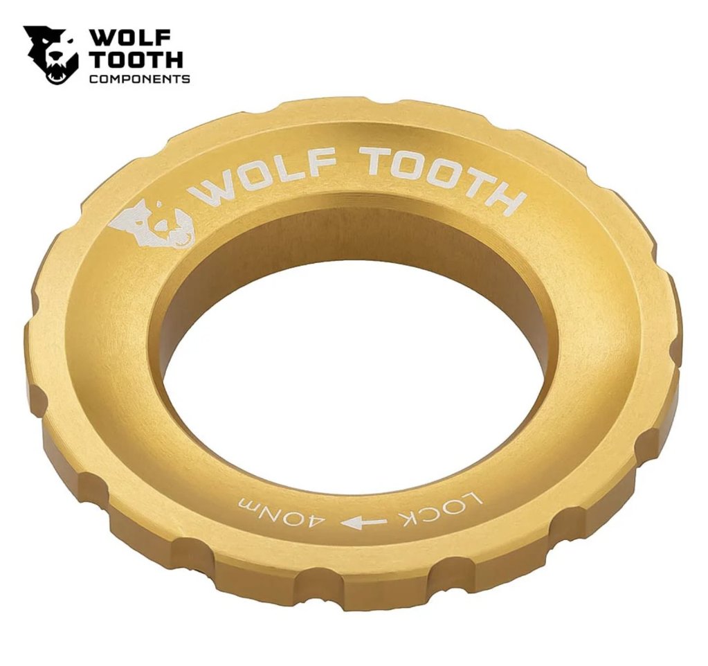 WOLF TOOTH COMPONENTS / ウルフトゥース / Centerlock Rotor Lockring / ゴールド　/ ロックリングの画像