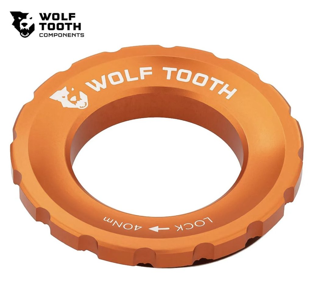 WOLF TOOTH COMPONENTS / ウルフトゥース / Centerlock Rotor Lockring / オレンジ　/ ロックリングの画像