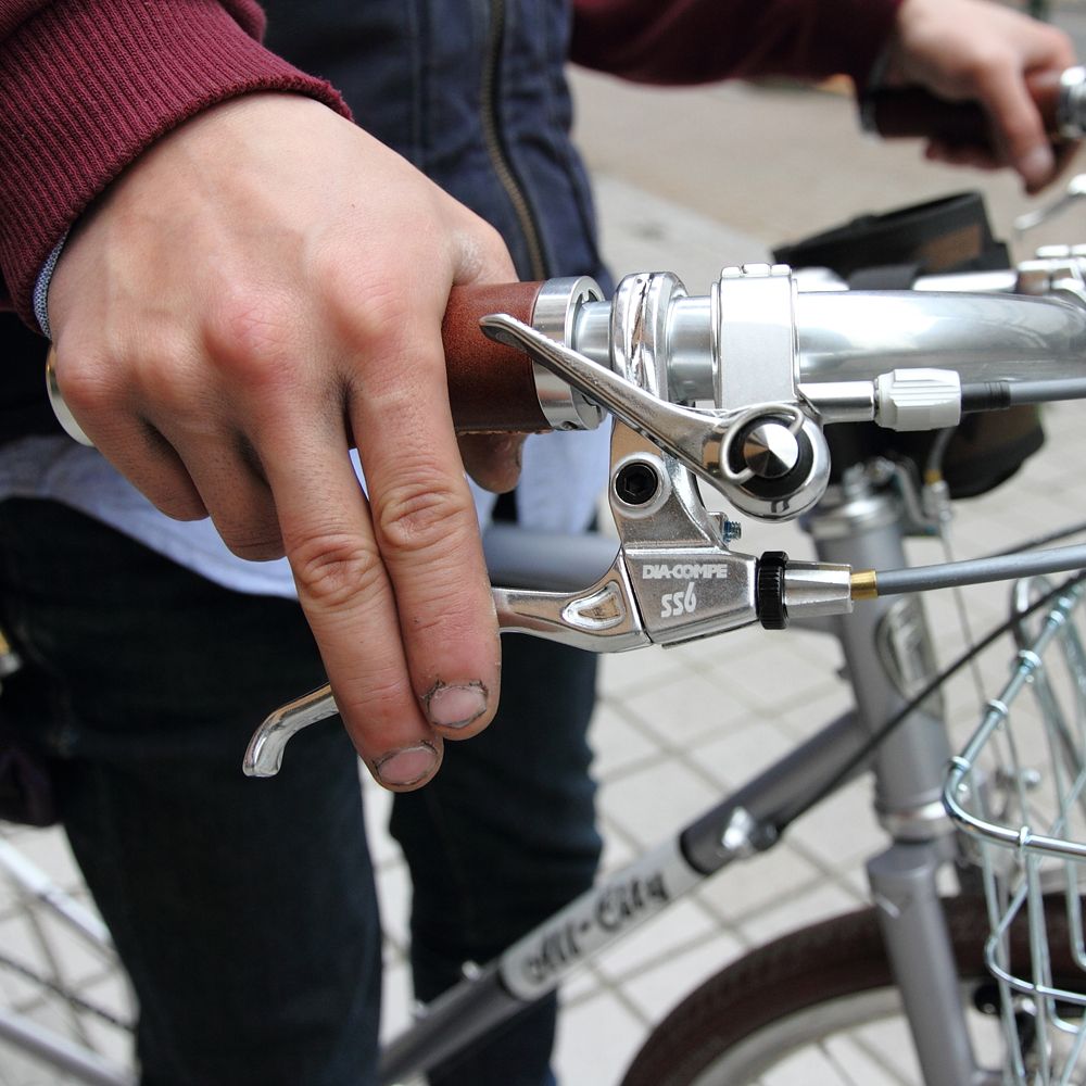 DIA COMPE / SS-6 brake lever (all polish シルバー/BL special)/ ブルーラグ ブレーキレバーの画像