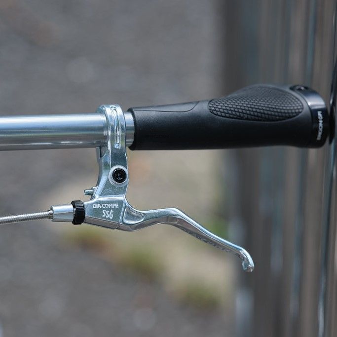 DIA COMPE / SS-6 brake lever (all polish シルバー/BL special)/ ブルーラグ ブレーキレバーの画像