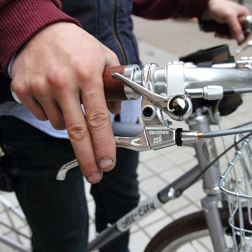 DIA COMPE / SS-6 brake lever (all polish シルバー/BL special)/ ブルーラグ ブレーキレバーの画像
