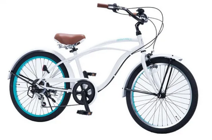 Feeling of decks / 22インチ / 6段変速付き / WHT x TURQUOISE / Cruiser Handle verの画像